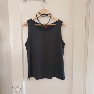 Vintage Tesori Silk Tank, Black